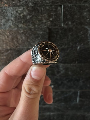 Men's 925 silver ring handmade, like new, medieval design