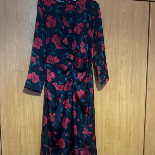 Pink Woman Midi Satin Dress like new, size XS