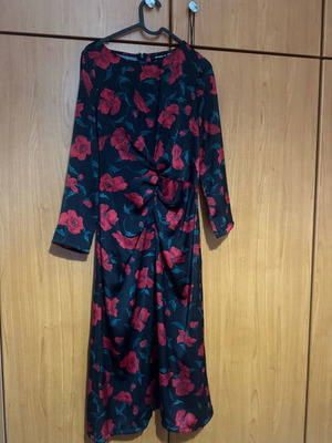 Pink Woman Midi Satin Dress like new, size XS