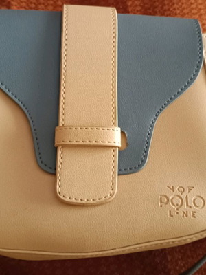 Τσάντα ώμου VQF Polo Line καινούργια, ροζ και γαλάζιες αποχρώσεις