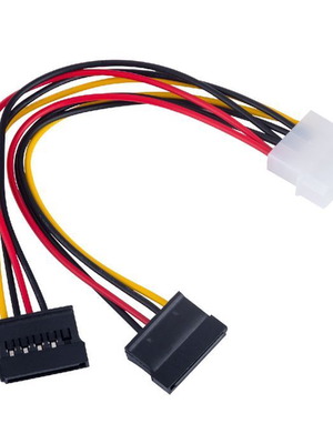 Akyga AK-CA-16 Αντάπτορας Molex σε 2x SATA καλώδιο τροφοδοσίας 2x 15cm καινούργιο