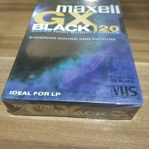 Maxell GX Black 120min VHS cassette new, sealed