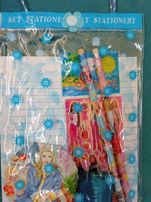 Vintage Barbie Stationery Set Retro 2000s in Plastic Bag
