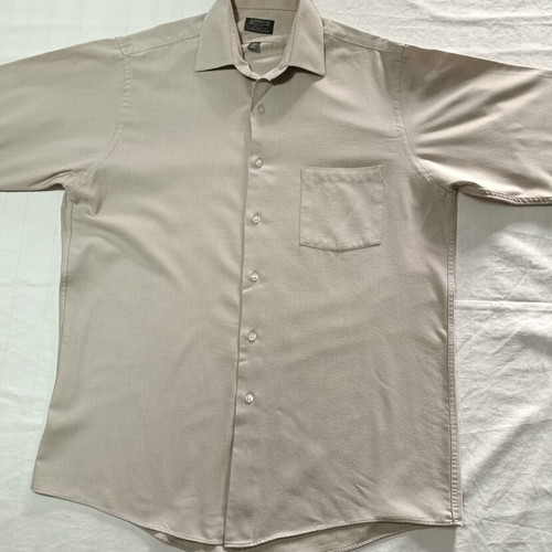 Arrow USA 1851 men's shirt like new, beige micro-check classic fit