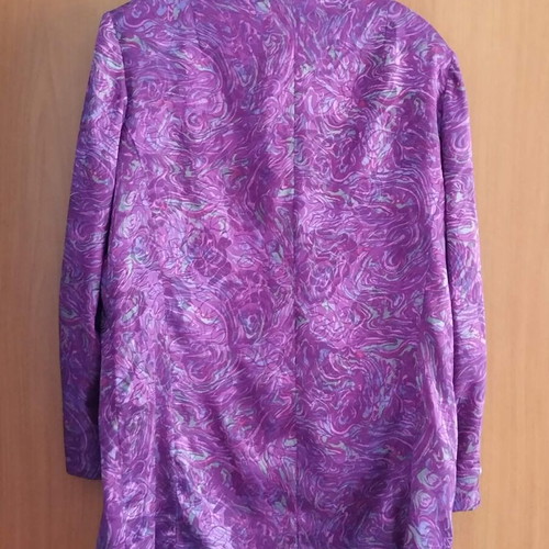 Handmade silk vintage shirt with buttons, like new, size XL, multicolor