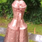 Copper coffee pot with hammered embossed surface like new