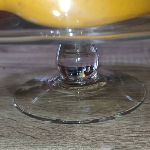 Glass cake stand with lid like new