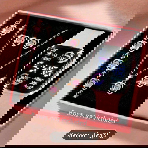 Σετ μοντέρνο ρολόι και κοσμήματα 6 τεμαχίων, καινούργιο, ροζ