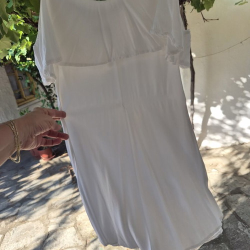 Off Shoulder Dress white, used, Tencel 100%
