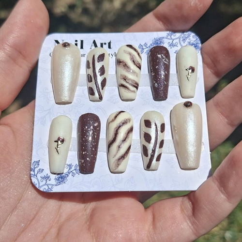 Press On Nails set with application tools new