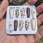 Press On Nails set with application tools new