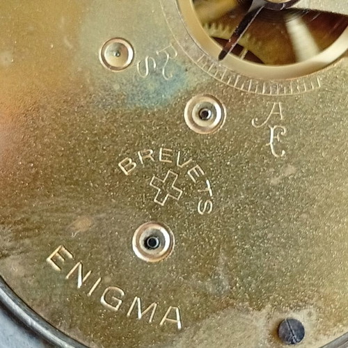 Enigma gold-plated Swiss pocket watch, mechanical