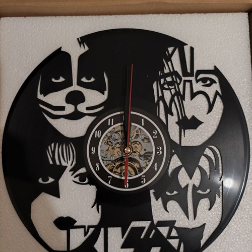 Kiss Vinyl Wall Clock new, analog