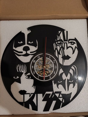Kiss Vinyl Wall Clock new, analog