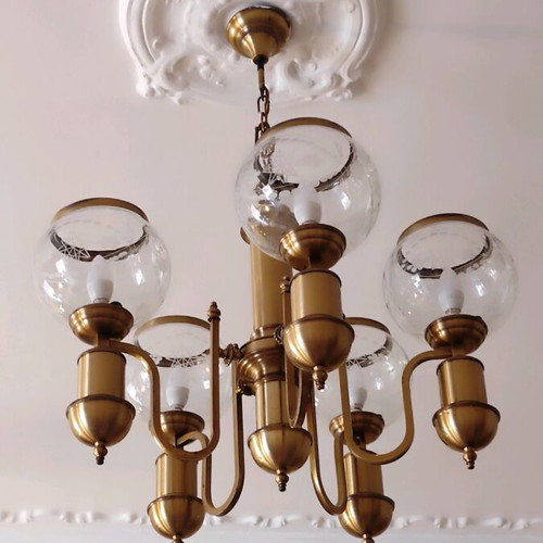 Antique five-light ceiling lamp like new