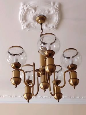 Antique five-light ceiling lamp like new