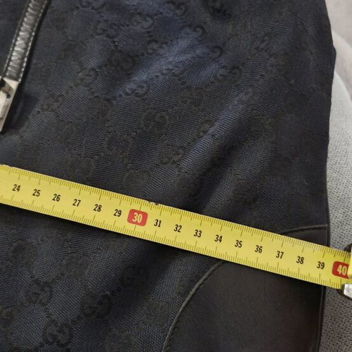 Gucci Jackie vintage shoulder bag black GG canvas