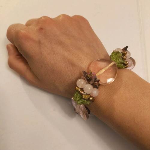 Handmade bracelet with semi-precious stones like new