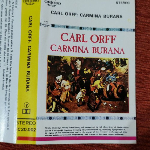 Carmina Burana Carl Orff cassette like new, classical music