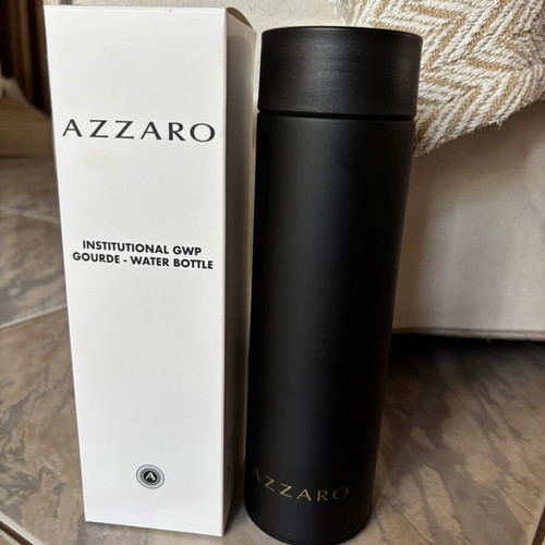 Azzaro original stainless water bottle new with box black color