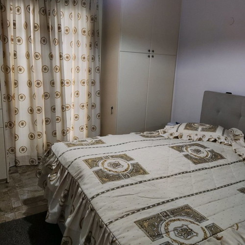 Curtain and bedspread set used, bedroom linen