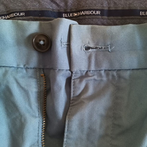 Marks and Spencer men's office pants used, turquoise, size 34