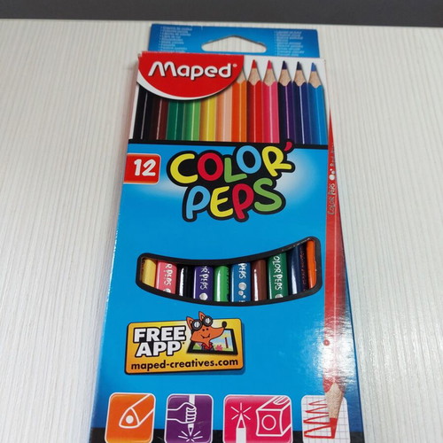 Maped colored pencils new, pack of 12 large