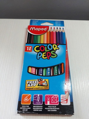 Maped colored pencils new, pack of 12 large
