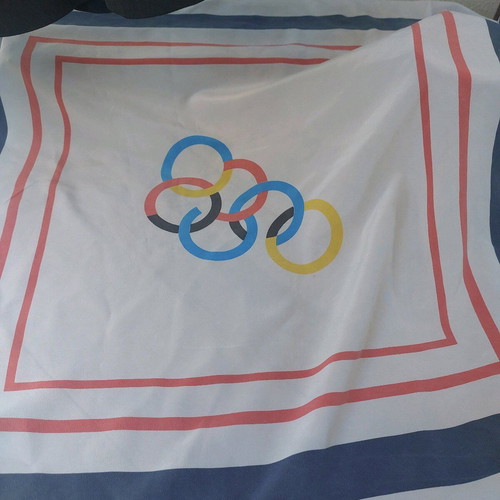 Olympic Airways Tseklenis flight attendant scarf 1978 VIP like new