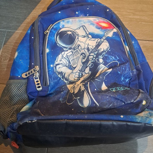 Polo backpack used, blue, good condition with minor wear
