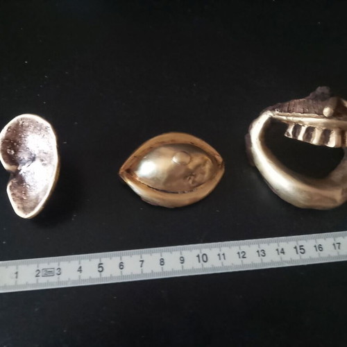 Brass surrealist micro-sculptures by Klearchou Loukopoulo, like new