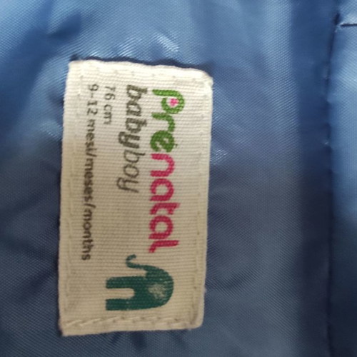 Prenatal sleeveless jacket used, 9-12 months