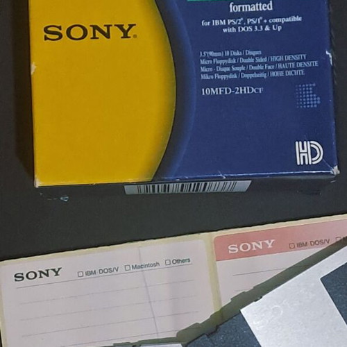 Sony 3.5" 2HD IBM formatted floppy disks pack of 4, new