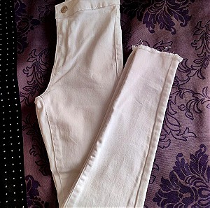 Zara  τζιν λευκό χοντρό ελαστικό παντελόνι 10 ετών