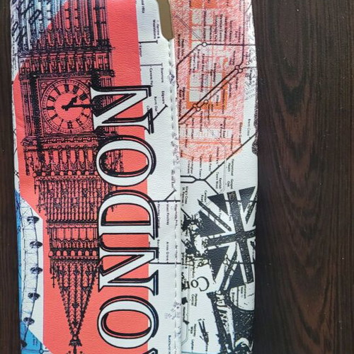 Aldo clutch like new, blue and red