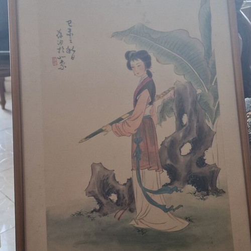 Japanese Art Print like new with beautiful theme