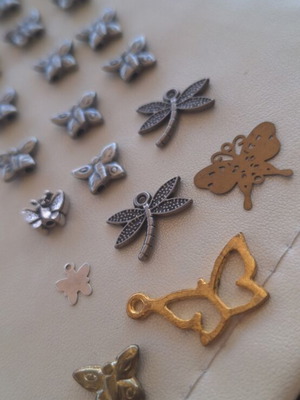 25 butterfly and dragonfly charms for crafts