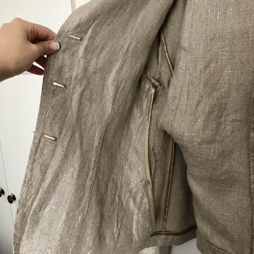 Maliparmi Linen Suit Made in Italy beige-gold, like new