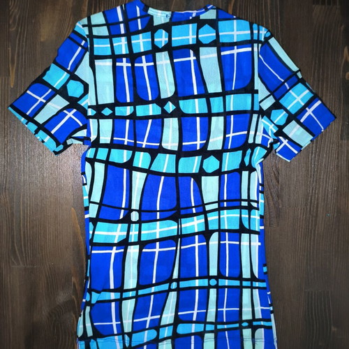 Kookai Stretch Semi-Transparent Blouse Small, like new, blue and turquoise