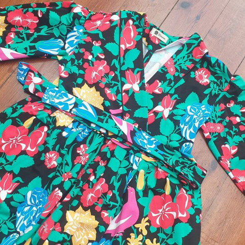 Karavan mini dress with belt, multicolored