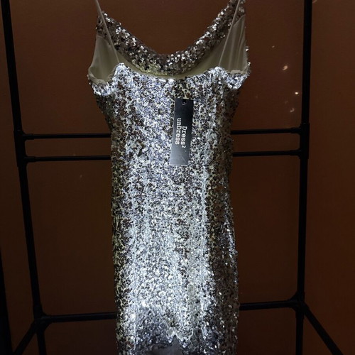 Silver Sequin Dress new, size M