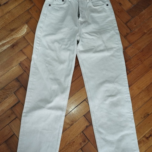 Pull & Bear beige high-waist jeans like new, straight fit, size XXS