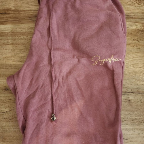 Sugarfree Cotton Basic Drawstring Jogger Pants, pink