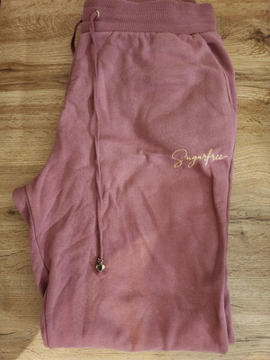 Sugarfree Cotton Basic Drawstring Jogger Pants, pink