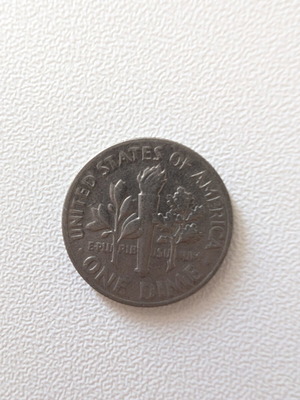 United States One Dime Coin 1970 used