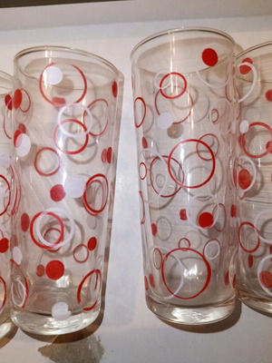 Set of 6 vintage vermouth glasses new, glass