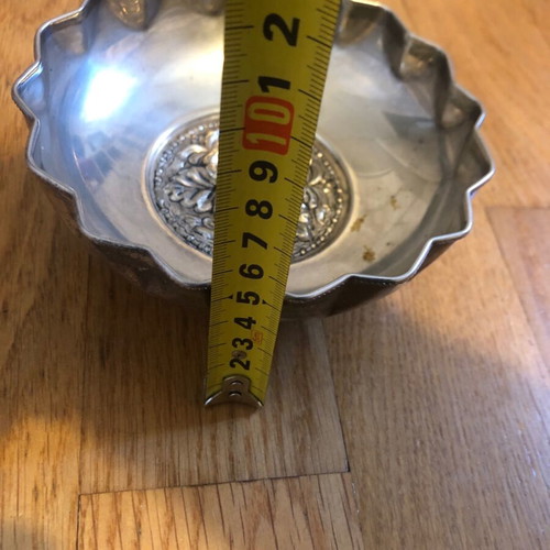 Silver-plated vintage bowl used, antique era