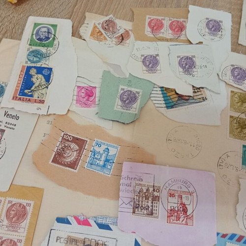 Vintage Stamp Collection from Abroad used, lot