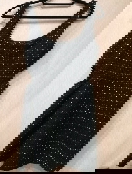 Zara Μαύρο Tweed Φόρεμα