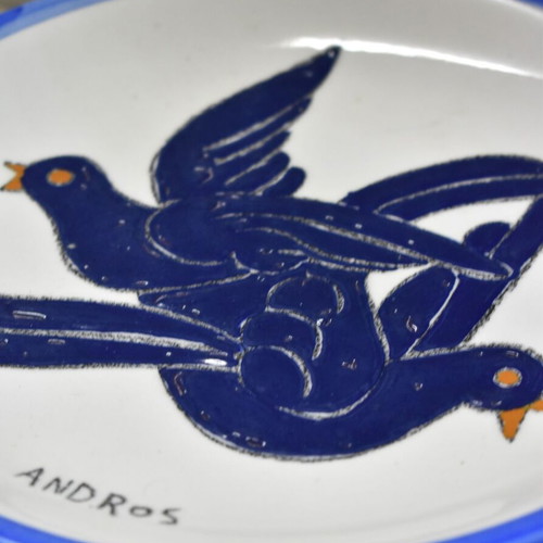 Andros Melita hanging plate used, 23.5 cm diameter